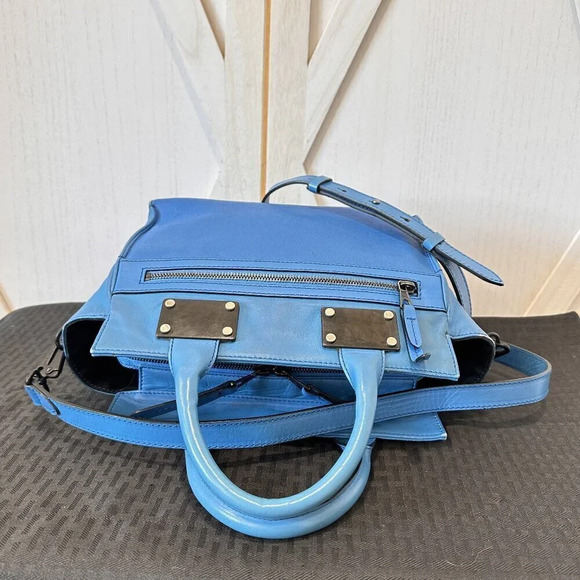 Rag & Bone Small Blue Leather Pilot Bag - Picture 5 of 16